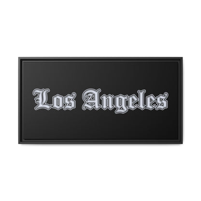 Los Angeles Matte Canvas Art, Framed Wall Decor, Urban Home Art, City Poster, Gift for Angelenos, Modern Art Piece - Silver Edition