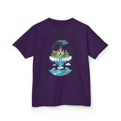 Floating Castle Dragon - Magical Fantasy Island - Kids Tee