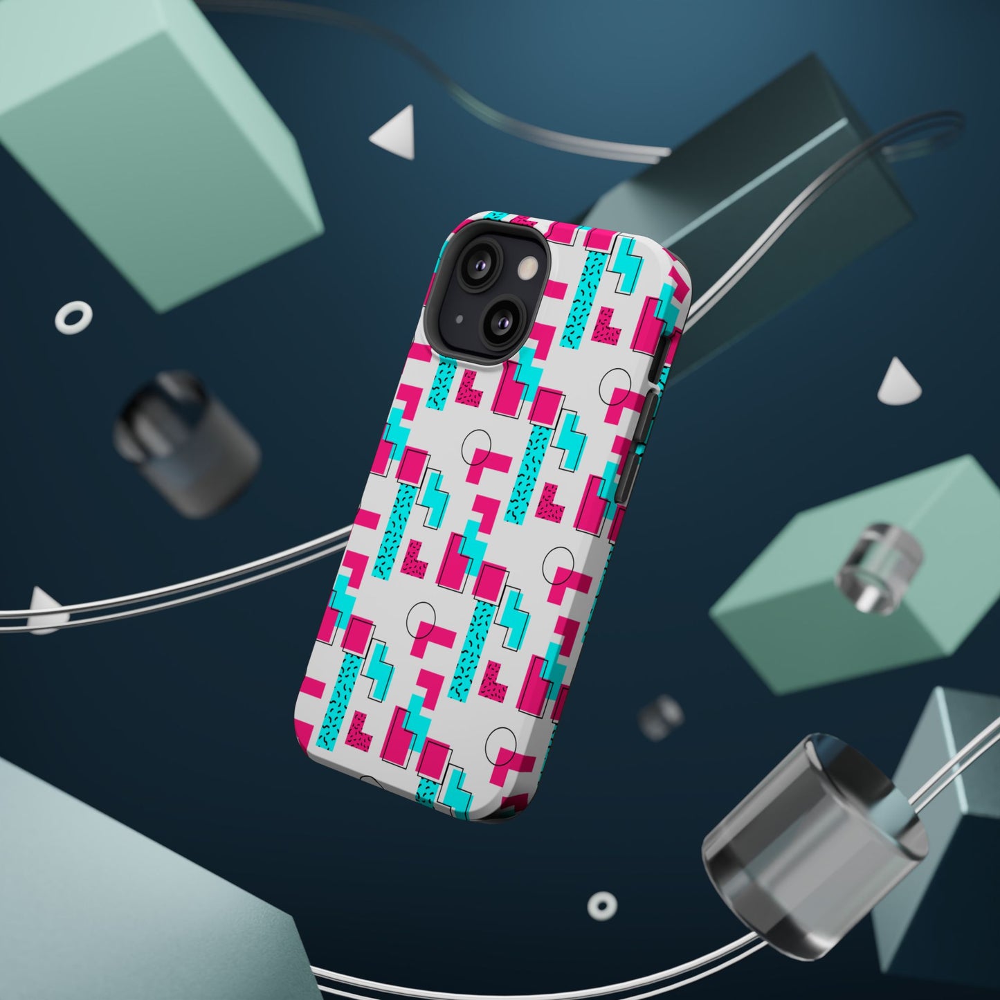 Retro Geometric Vibes - Magnetic Phone Case