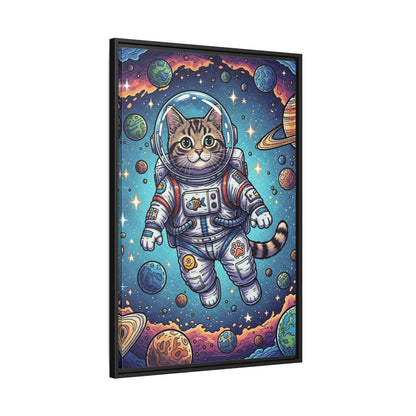 Astronaut Cat - Framed Canvas