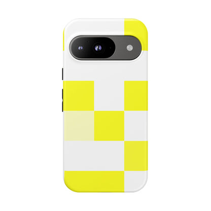 Yellow Pixel Grid - Phone Case