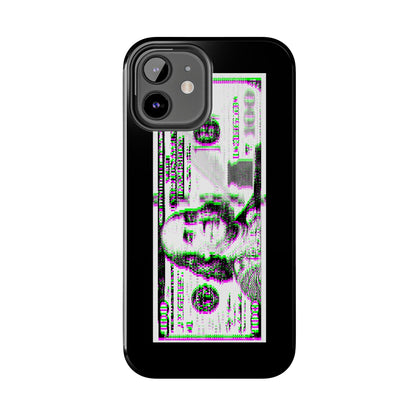 100 Dollars Bill - Green/Magenta Glitch - Phone Case