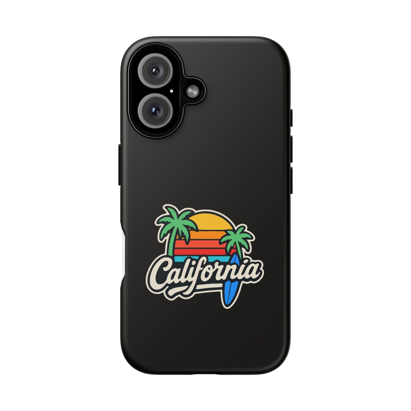 California Sunset Phone Case, Tropical Cell Phone Cover, Beach Lover Gift, Summer Vibes Accessory, Surfing Decor, Personalized Case