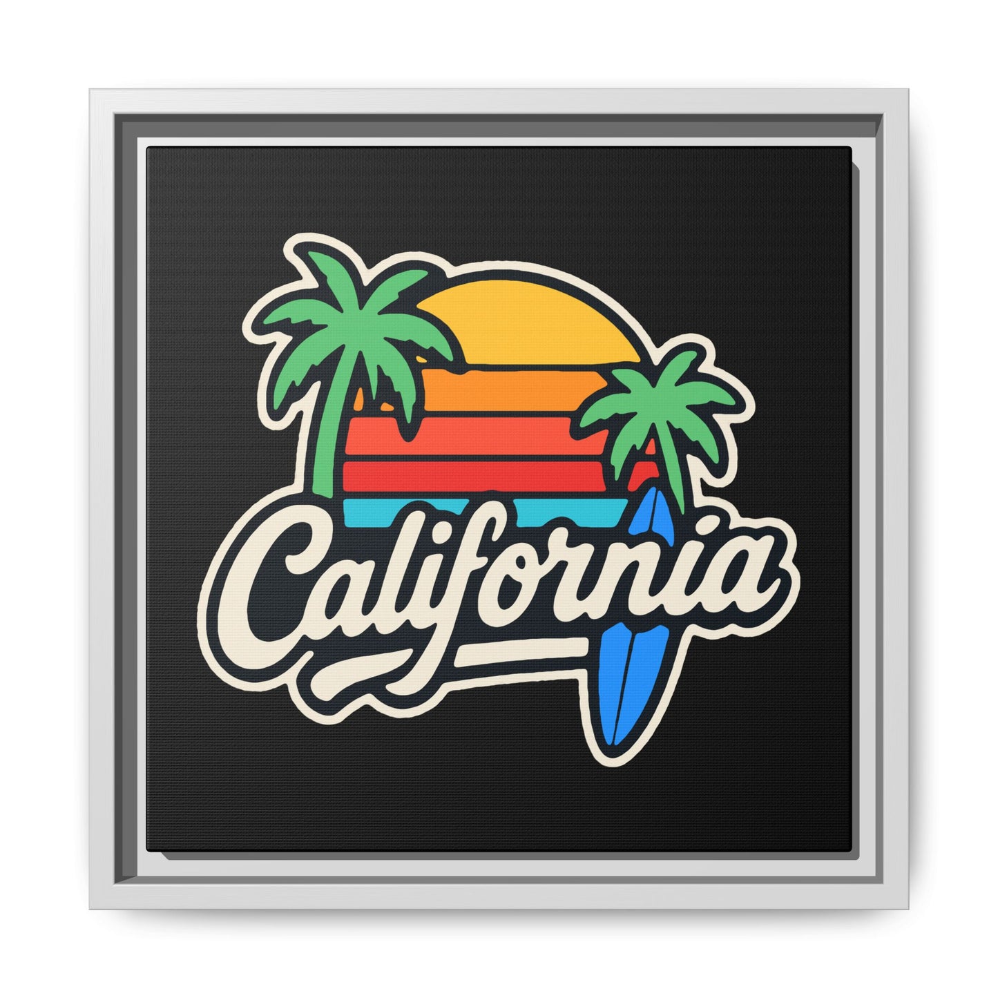 California Surf Vibes - Framed Canvas