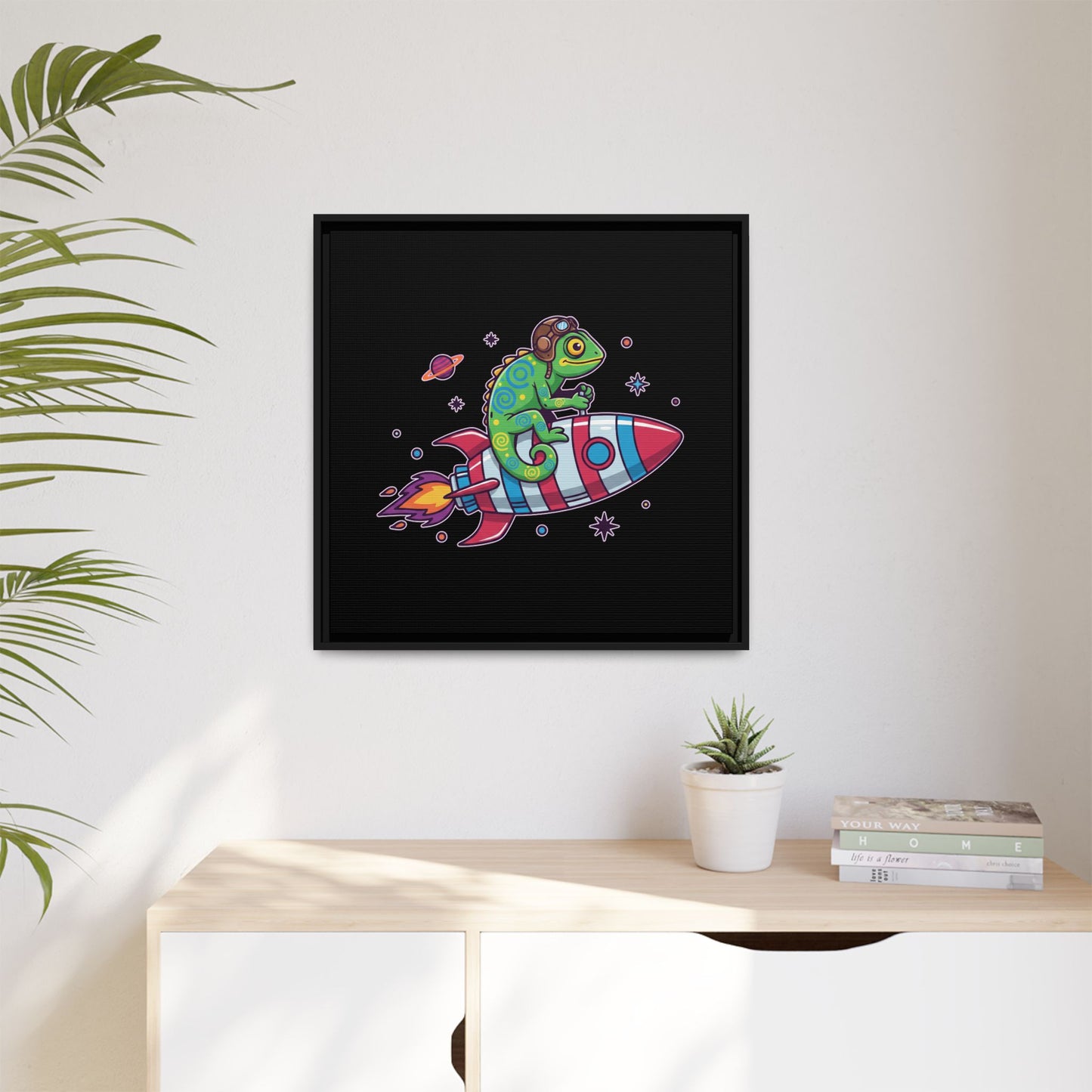 Cosmic Rider - Framed Canvas