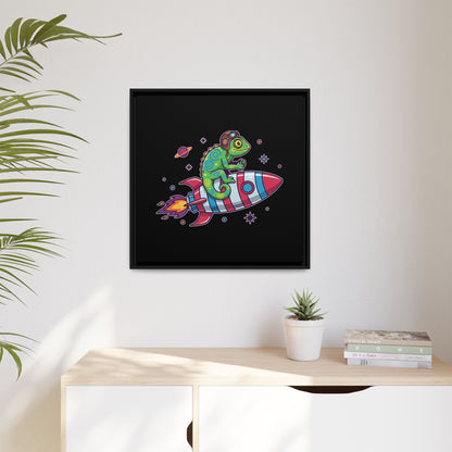 Cosmic Rider - Framed Canvas