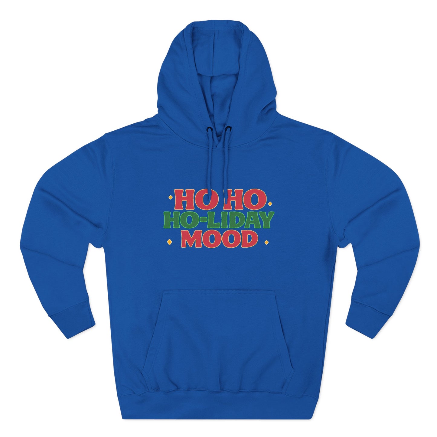 Festive Fleece Hoodie, Ho Ho Ho-liday Mood, Eye-catching Design for Holidays