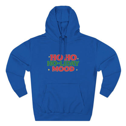 Festive Fleece Hoodie, Ho Ho Ho-liday Mood, Eye-catching Design for Holidays