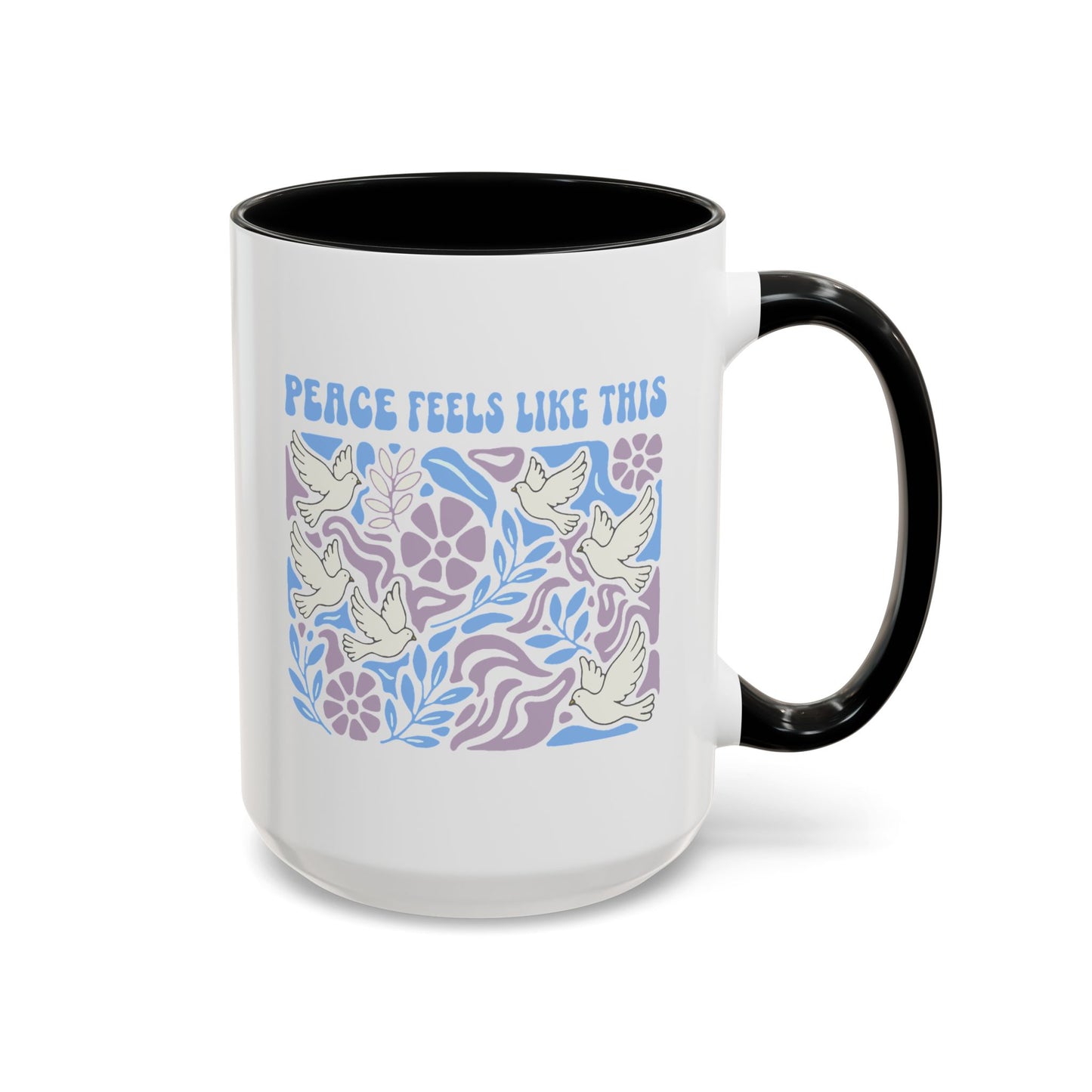 Peace Feels Like This - Color Accent Mug