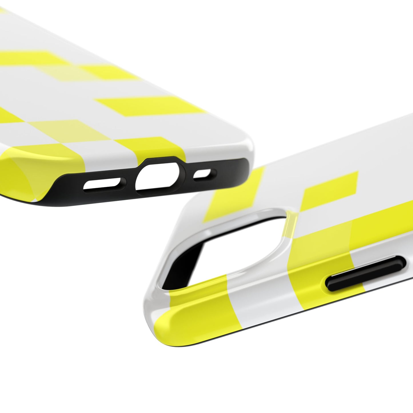 Yellow Pixel Grid -  Phone Case