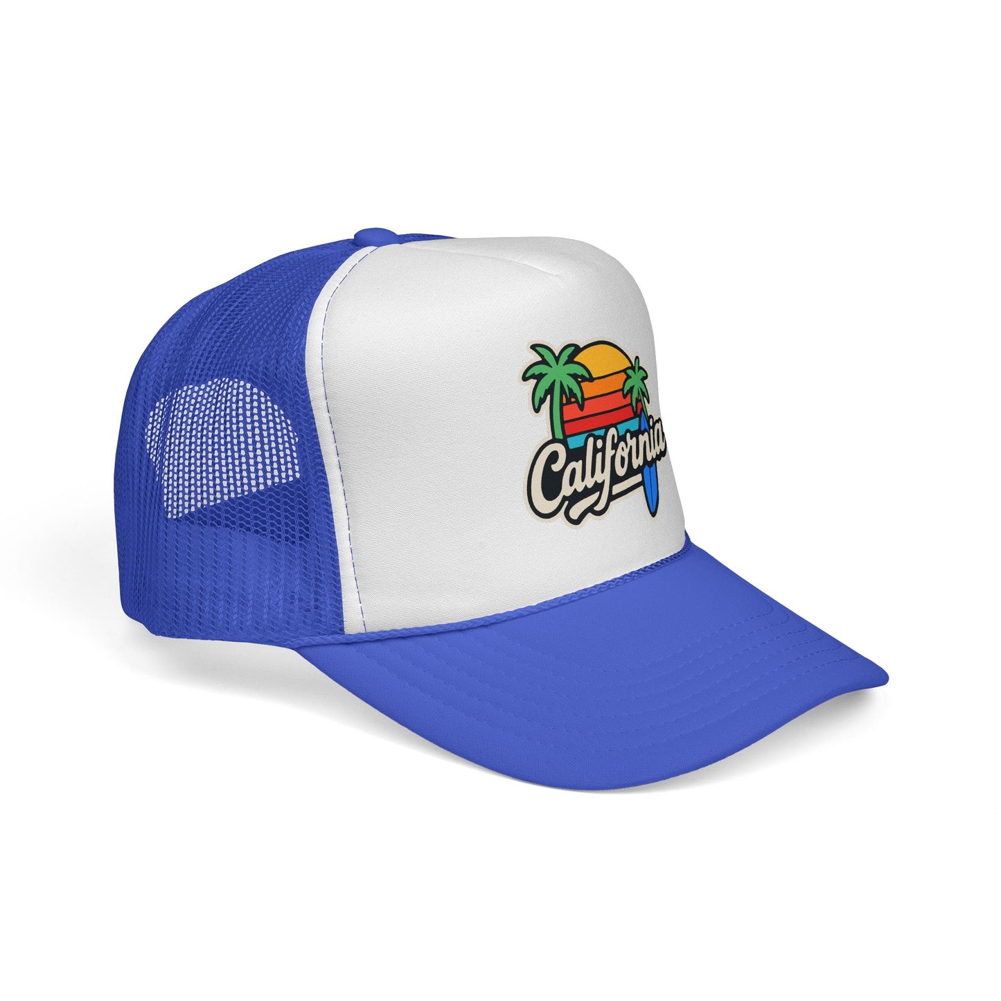 California Sunset Trucker Cap, Summer Hat, Beach Apparel, Gift for Him/Her, Fun Outdoor Accessory