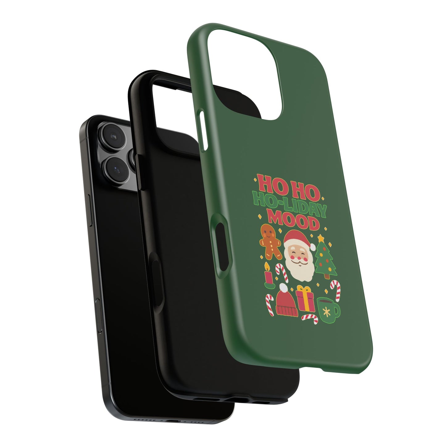 Christmas Phone Case, Ho Ho Ho-liday Mood, Festive Phone Cover, Santa Christmas Accessory, Holiday Gift, Winter Vibes