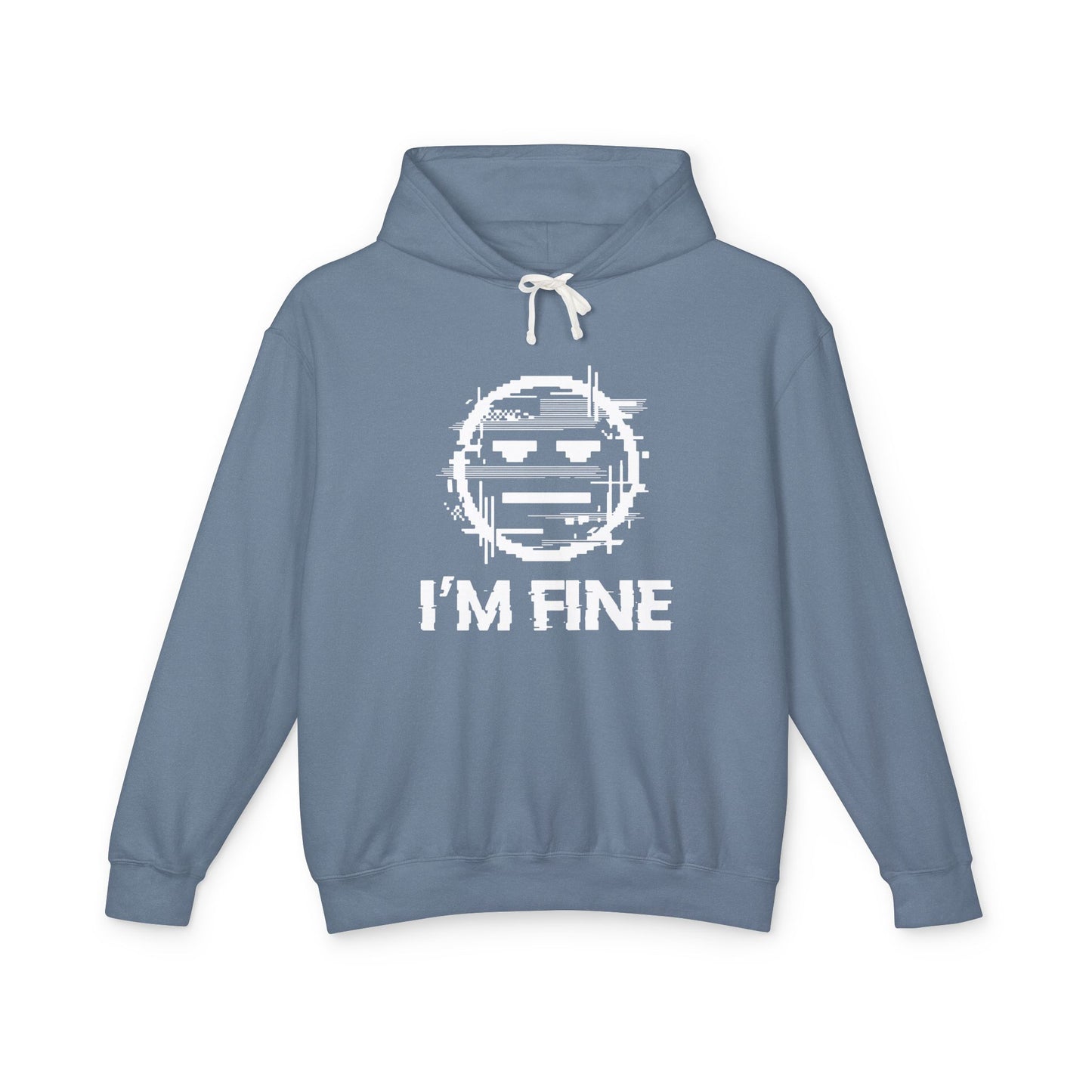 I’m Fine Glitched Smiley - Hoodie