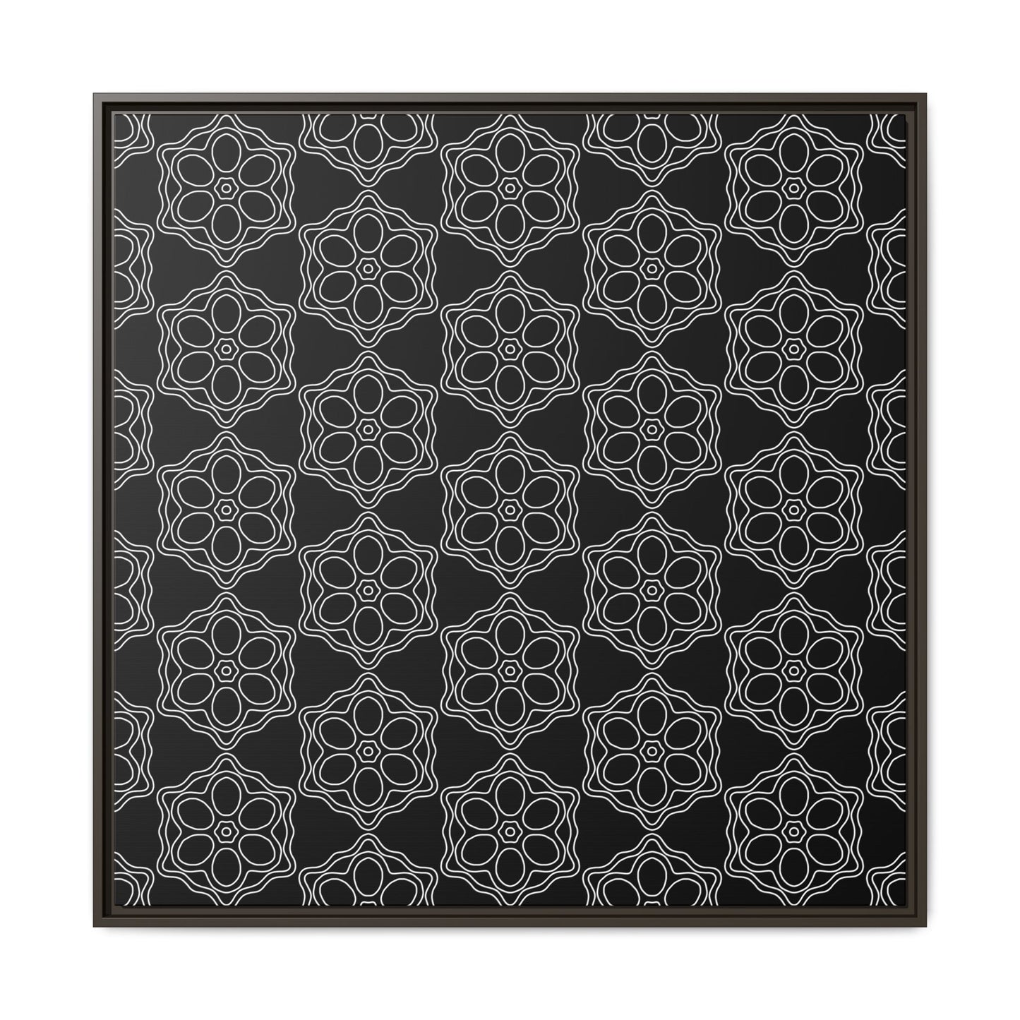 Geometric Sacred Flower - Framed Canvas