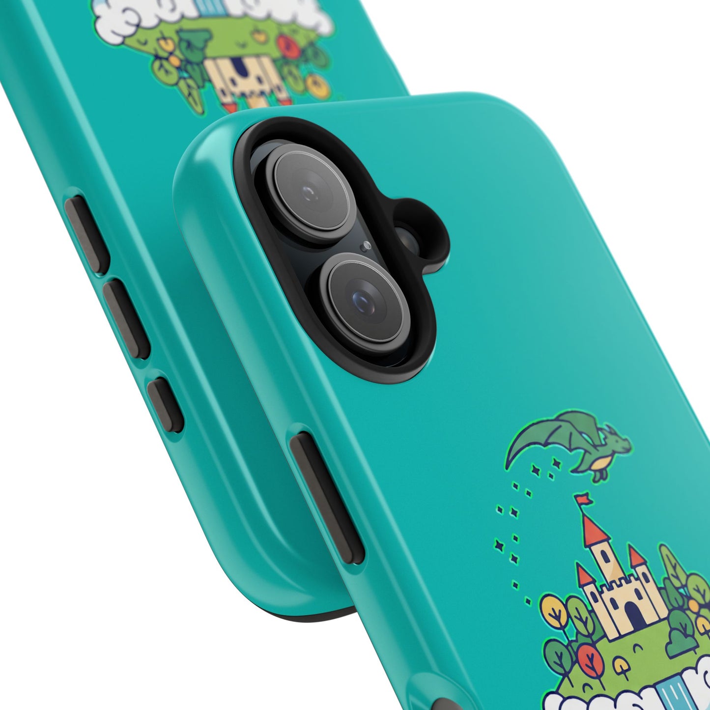 Floating Castle Dragon - Magical Fantasy Island - Phone Case