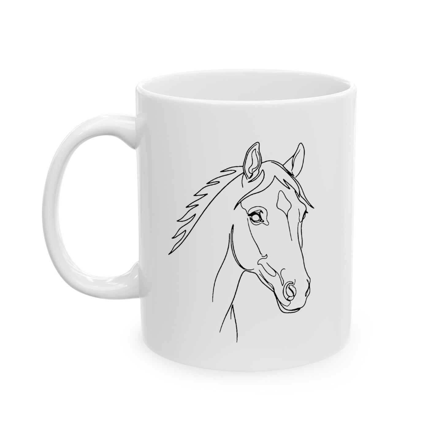 Horse Portrait Sketch - Ceramic Mug