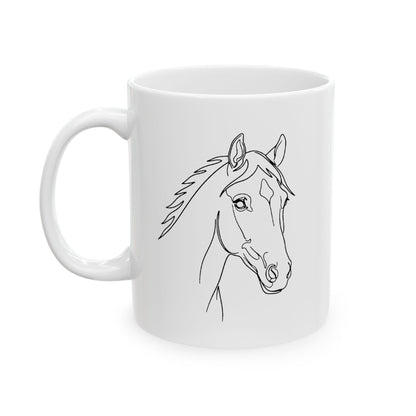 Horse Portrait Sketch - Ceramic Mug