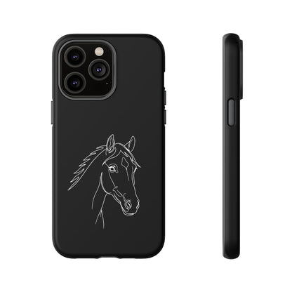 Horse Portrait Sketch - Tough Phone Case