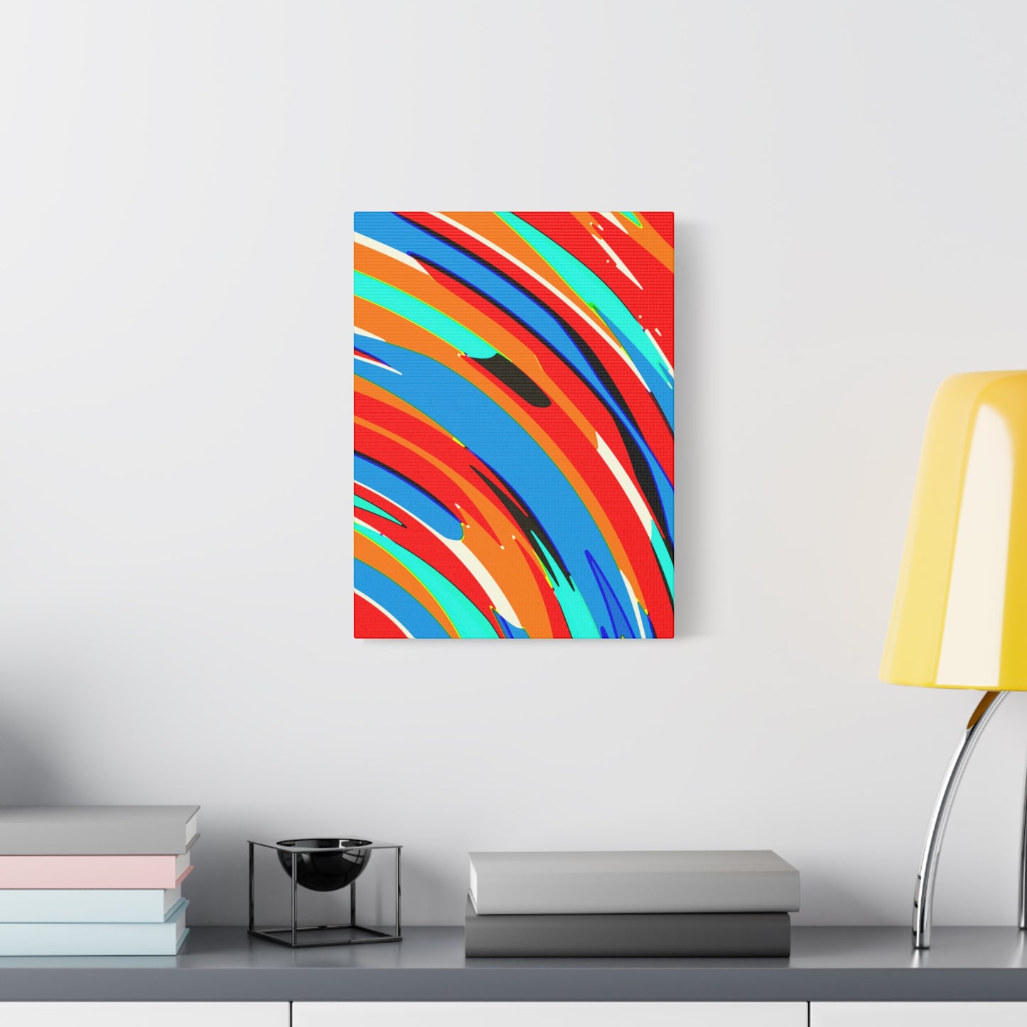 Abstract Rainbow Swirl Arc - Canvas