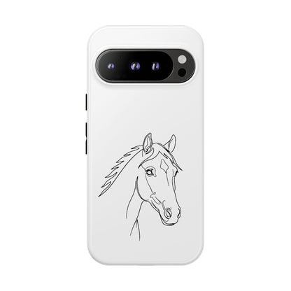 Horse Portrait Sketch - Tough Phone Case