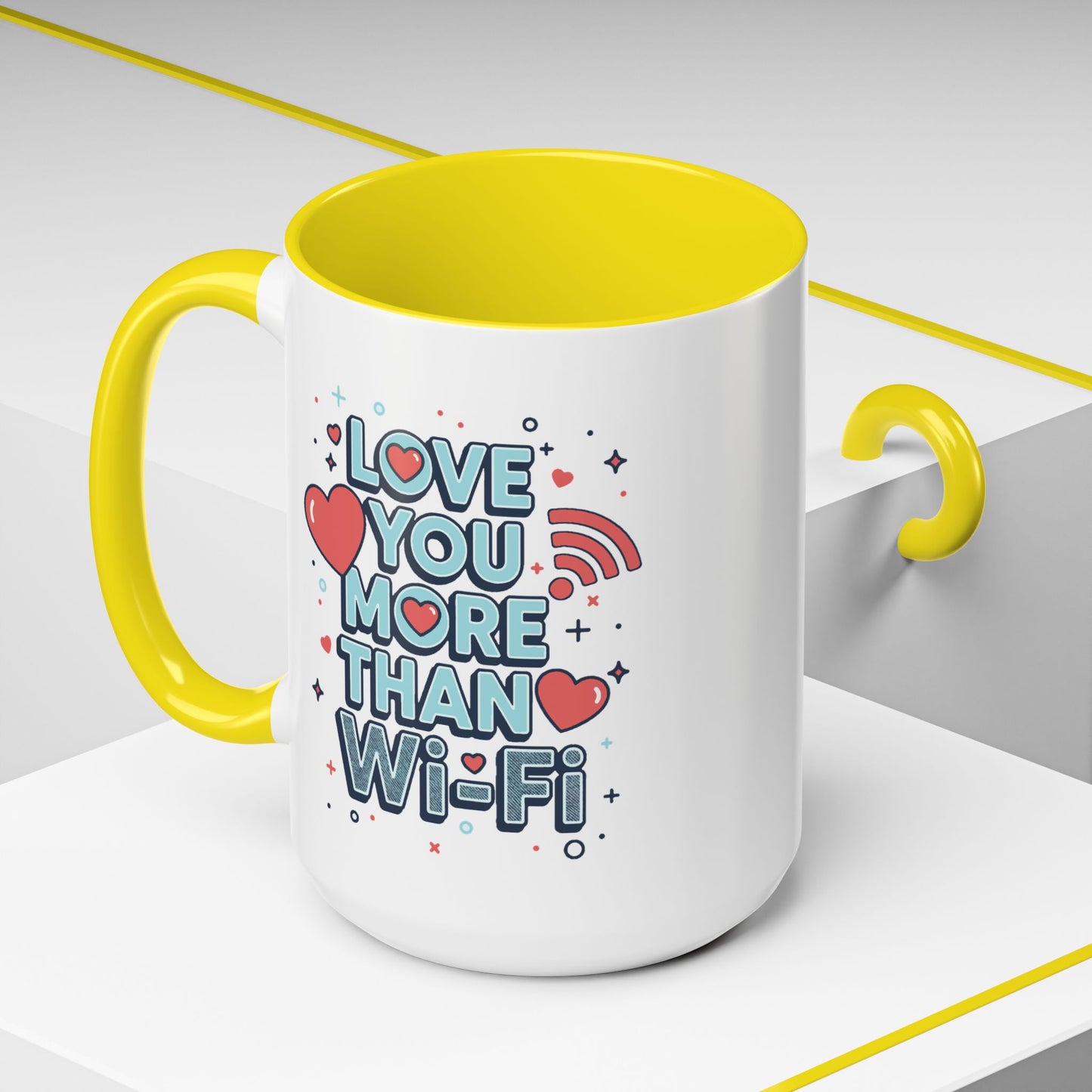 Love You More Than Wi‑Fi - Color Accent Mug