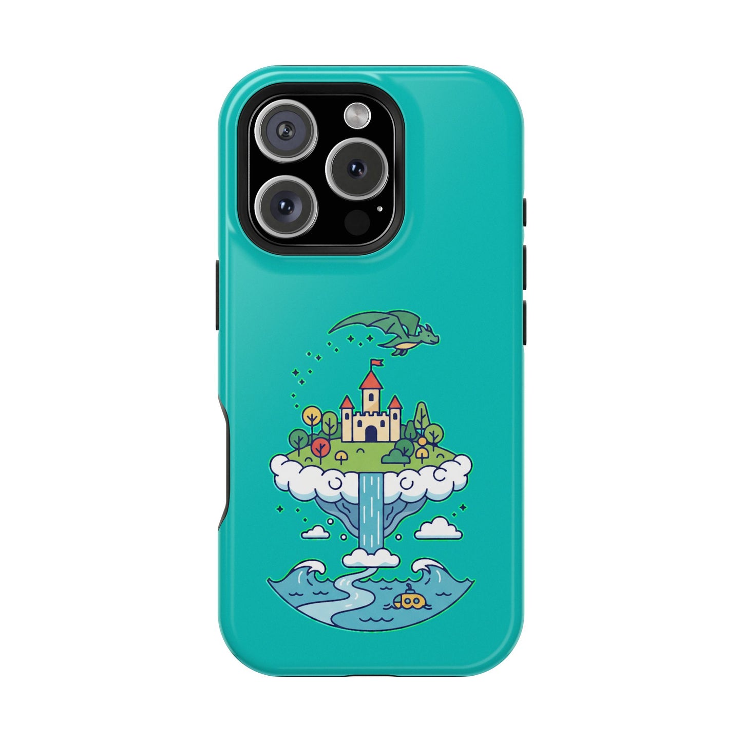 Floating Castle Dragon - Magical Fantasy Island - Magnetic Phone Case