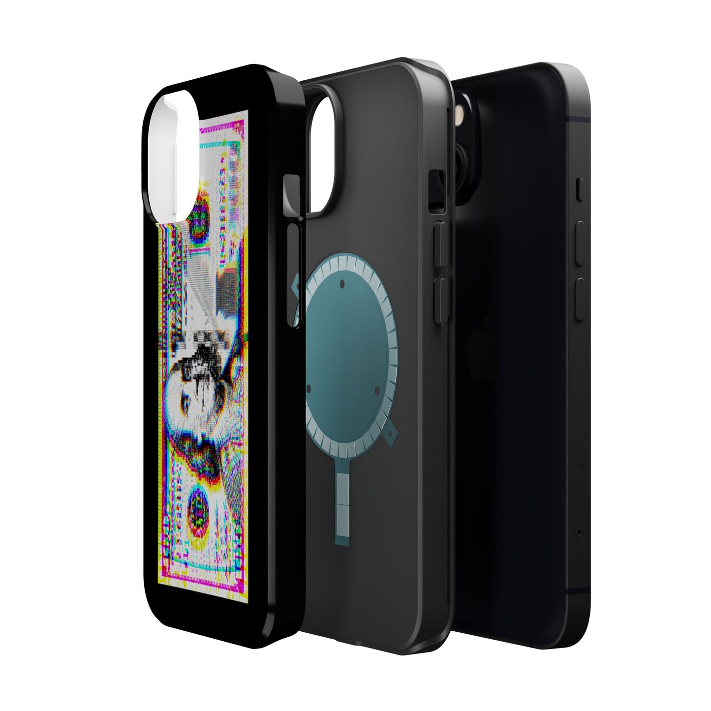 100 Dollars Bill - Neon Color Explosion - Magnetic Phone Case