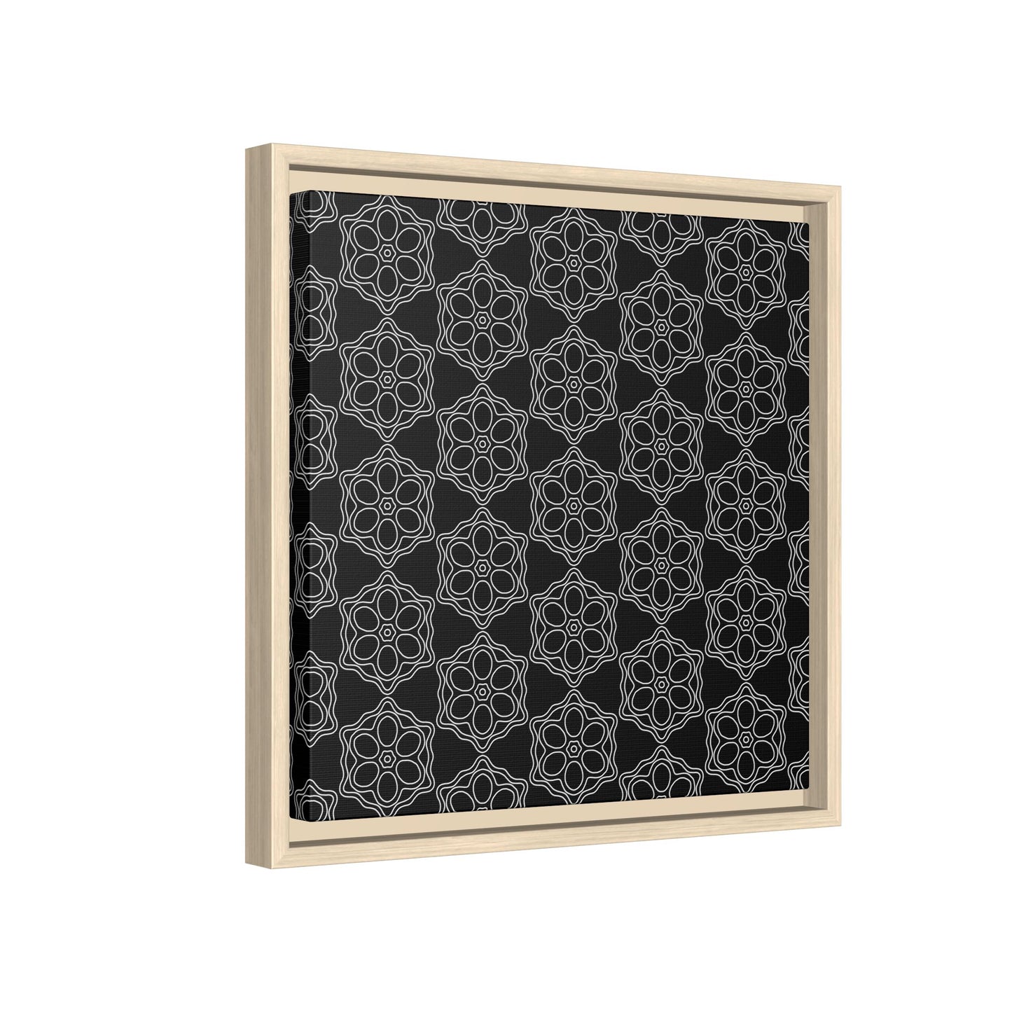 Geometric Sacred Flower - Framed Canvas