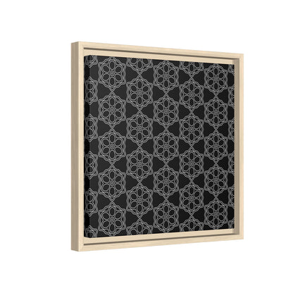 Geometric Sacred Flower - Framed Canvas