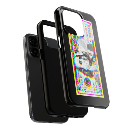 100 Dollars Bill - Neon Color Explosion - Phone Case