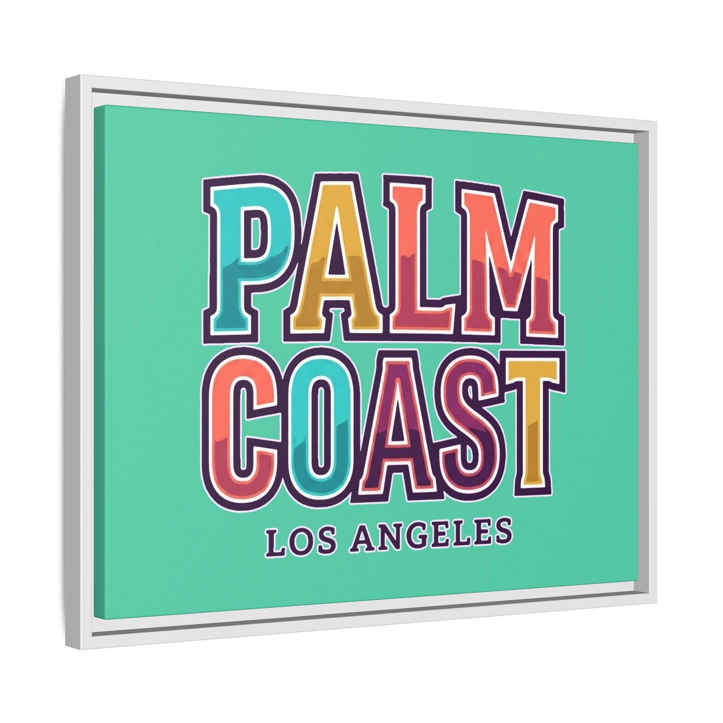 Palm Coast - Los Angeles - Framed Canvas