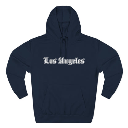 Los Angeles Three-Panel Fleece Hoodie, Cozy Sweatshirt, Streetwear Apparel, Gift for Her/Him, Casual Style, Travel Hoodie