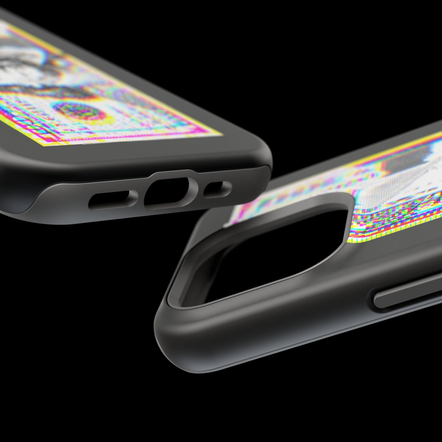 100 Dollars Bill - Neon Color Explosion - Magnetic Phone Case