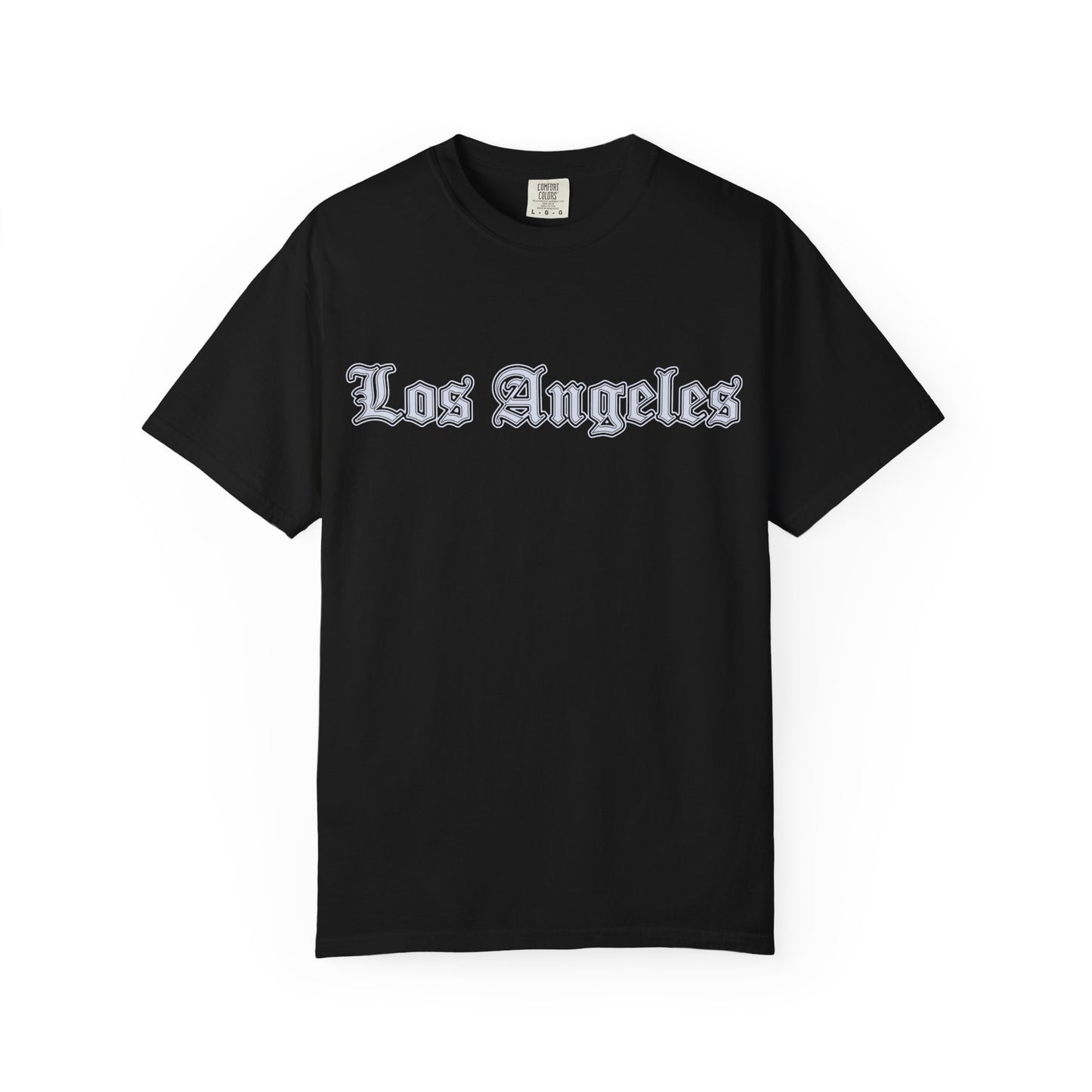 Los Angeles Vintage Garment-Dyed T-Shirt, Casual Wear, Street Style, Summer Fashion, Travel Souvenir, Gift for Her/Him - Silver Edition