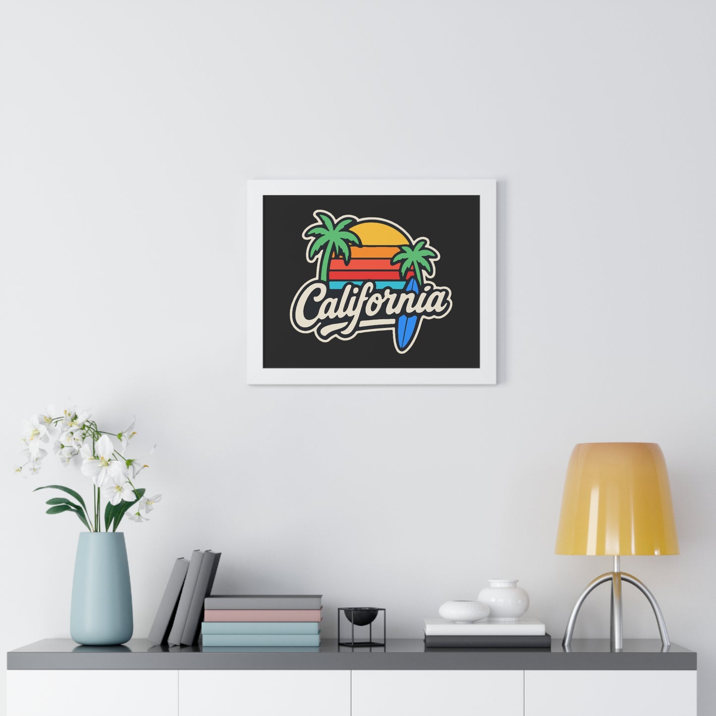 California Surf Vibes - Framed Poster
