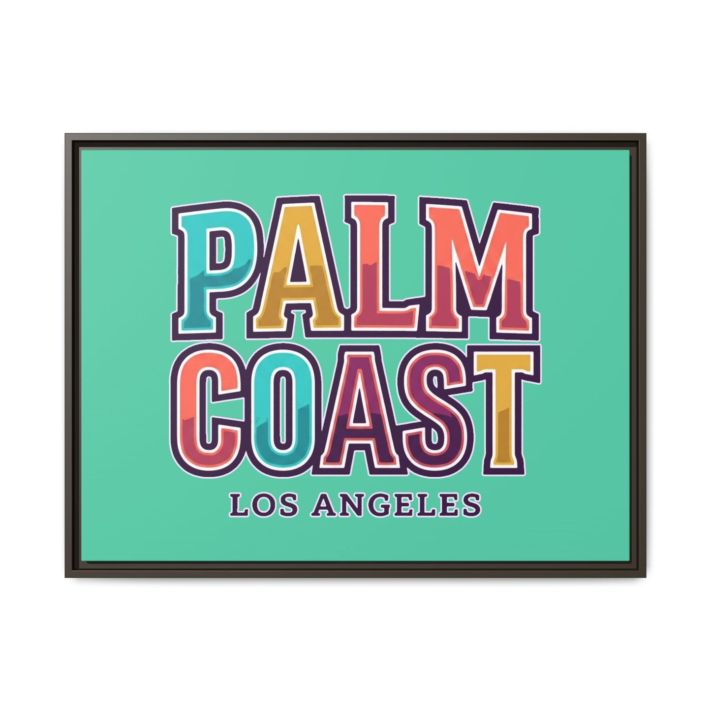 Palm Coast - Los Angeles - Framed Canvas