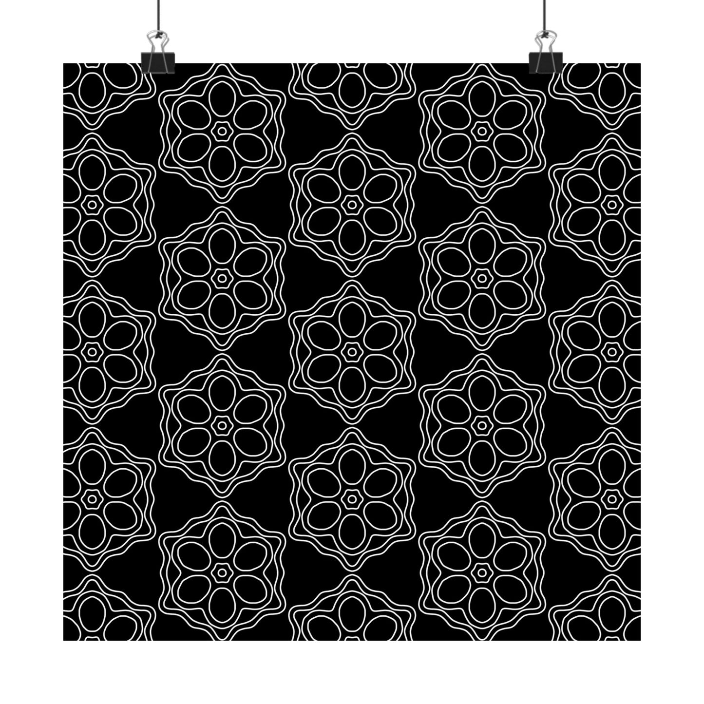 Geometric Sacred Flower - Poster