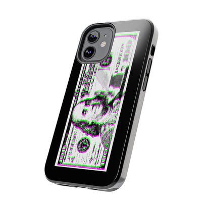 100 Dollars Bill - Green/Magenta Glitch - Phone Case