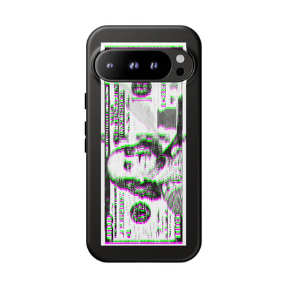 100 Dollars Bill - Green/Magenta Glitch - Phone Case
