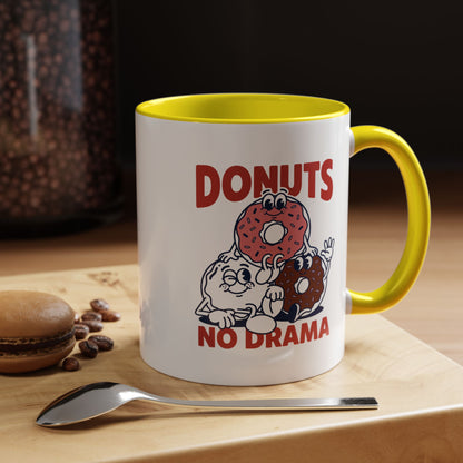 Donuts No Drama - Color Accent Mug