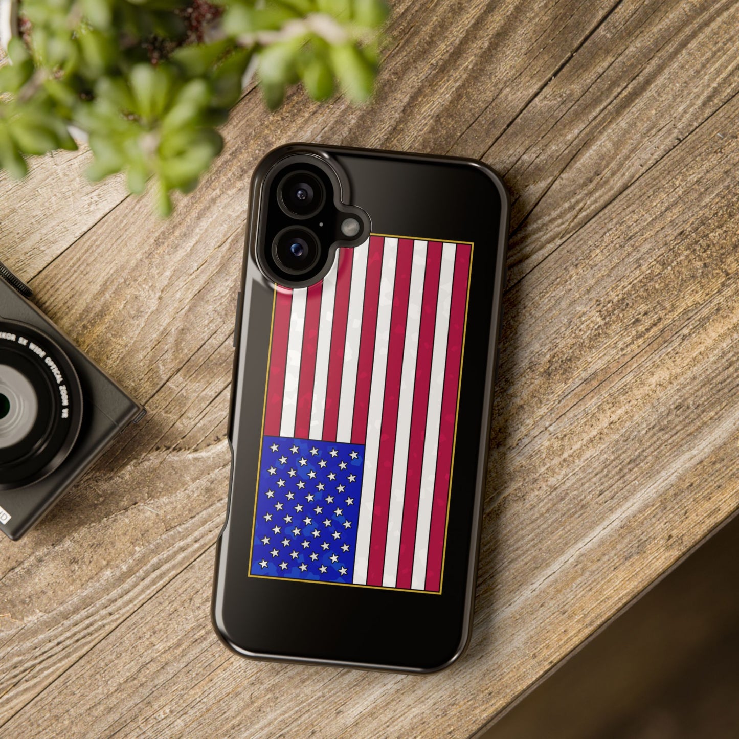 New Glory American Flag (Gold Edge Edition) - Magnetic Phone Case