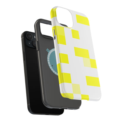 Yellow Pixel Grid -  Magnetic Phone Case