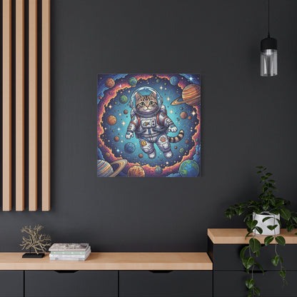 Astronaut Cat - Stretched Canvas