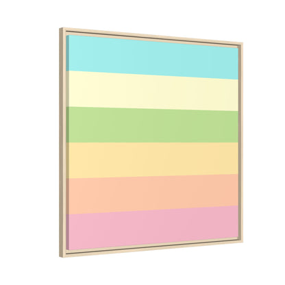 Pastel Stripes - Framed Canvas