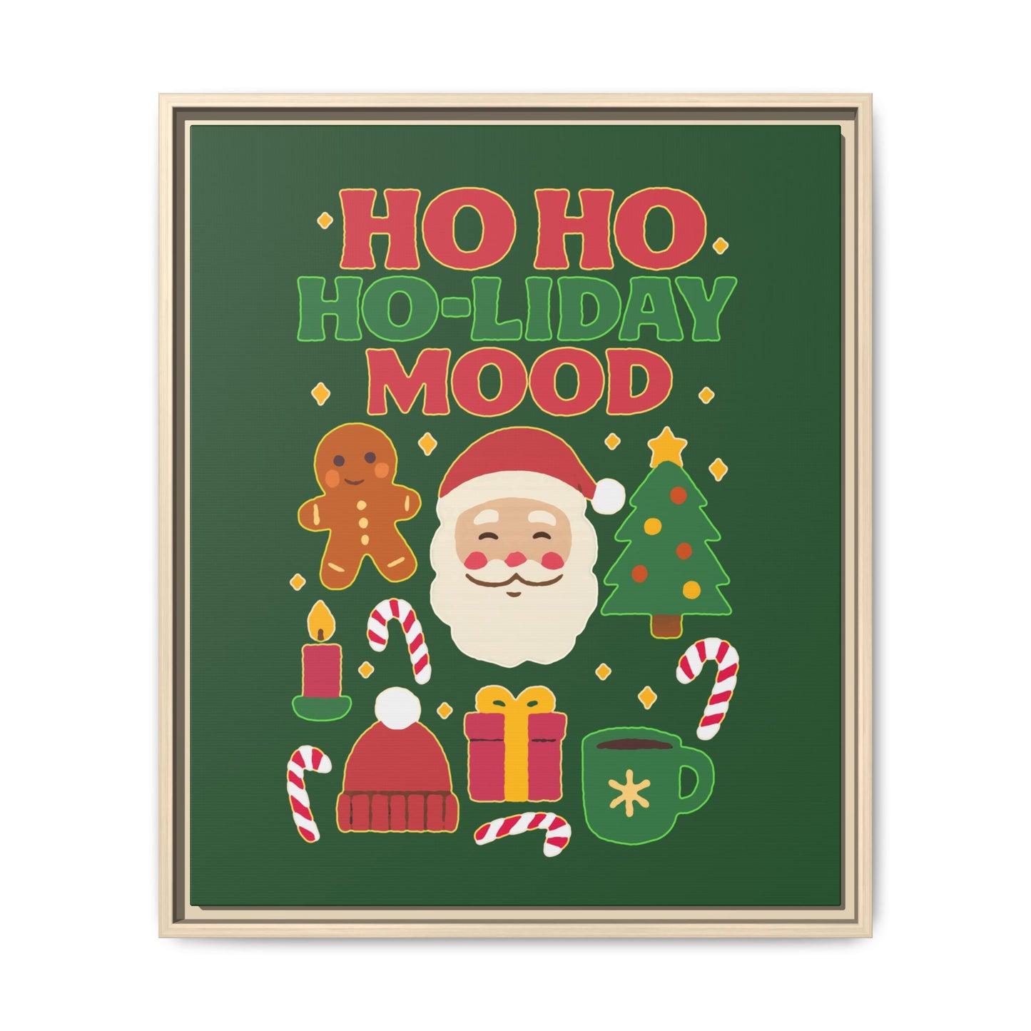 Ho Ho Ho-liday Mood - Framed Canvas