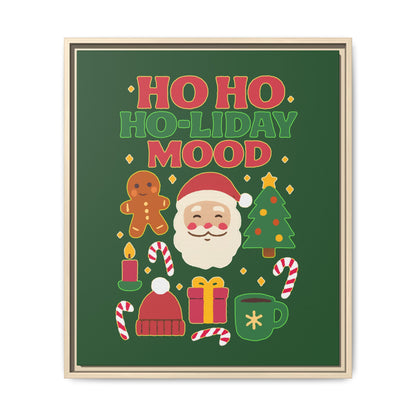 Ho Ho Ho-liday Mood - Framed Canvas