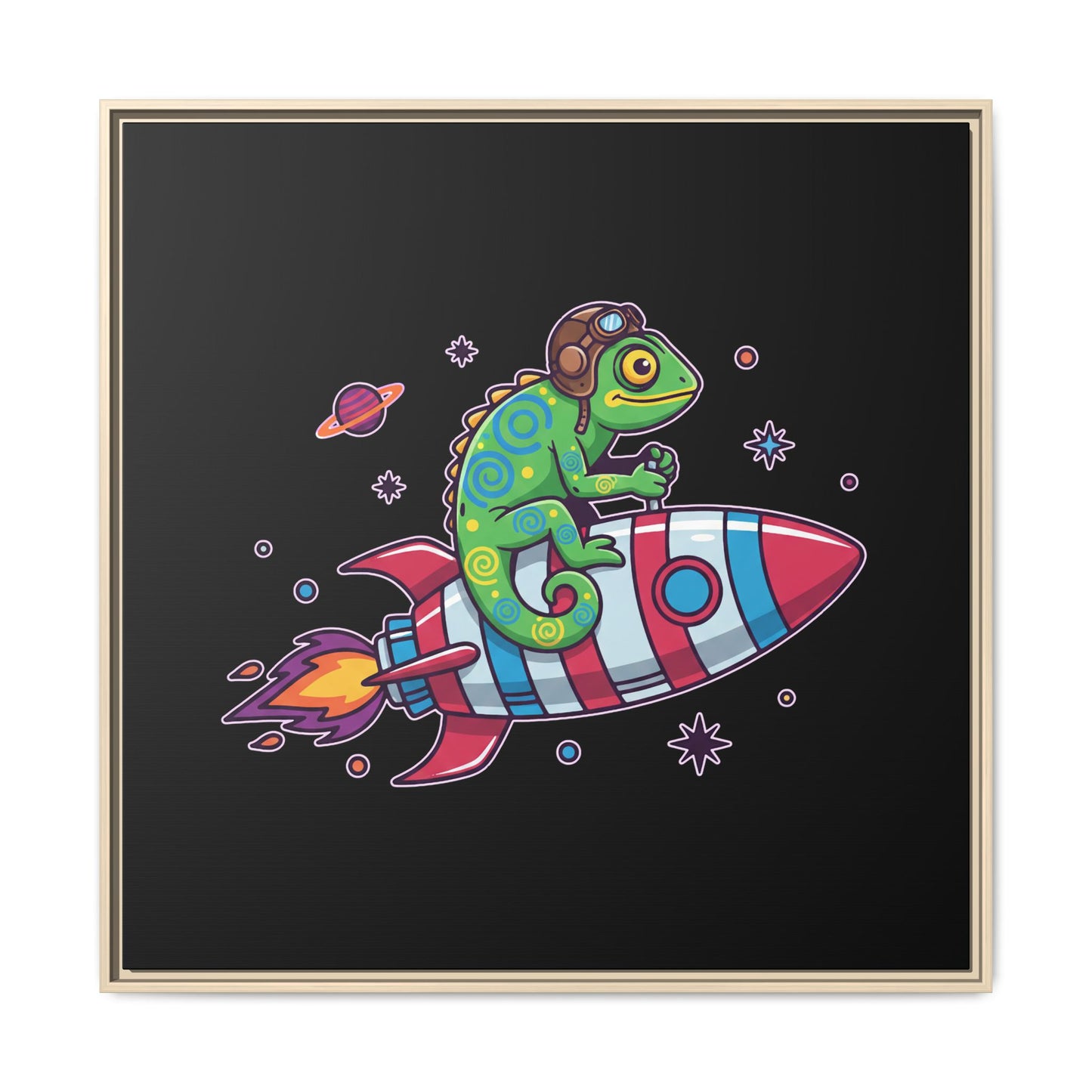 Cosmic Rider - Framed Canvas