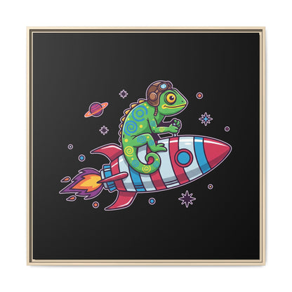 Cosmic Rider - Framed Canvas