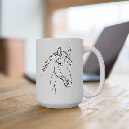 Horse Portrait Sketch - Ceramic Mug