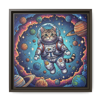 Astronaut Cat - Framed Canvas